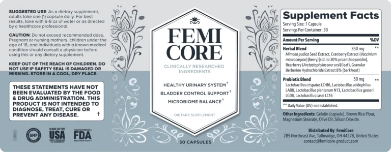 femicore labels